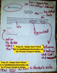 doctor note